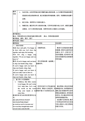 Reading for Pleasure-Kong Rong and Pears-教案、教学设计-公开课-外研版四年级下册英语（一起）(配套课件编号：30999).doc