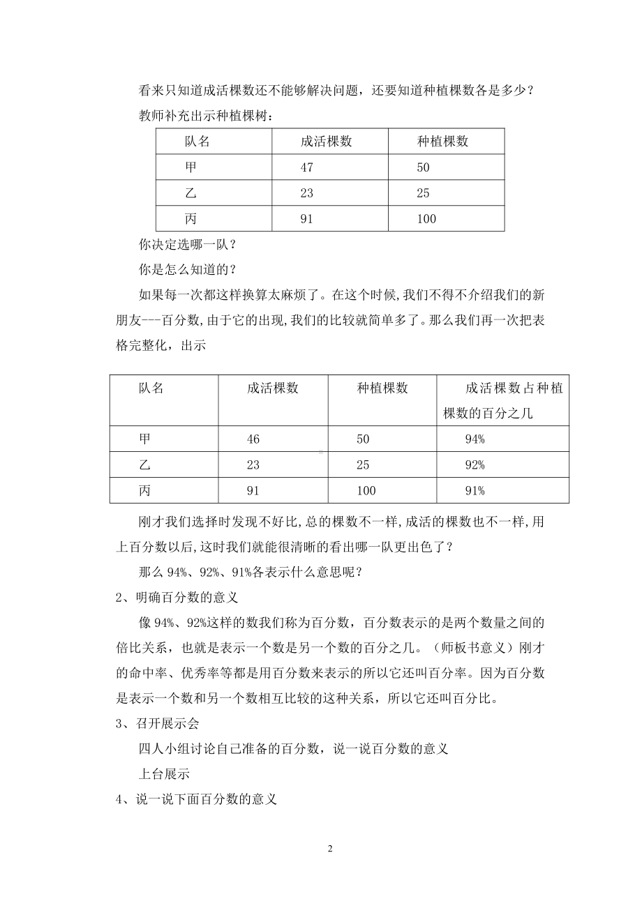 六 百分数-1、百分数的意义和读写-教案、教学设计-市级公开课-苏教版六年级上册数学(配套课件编号：54b3d).doc_第2页