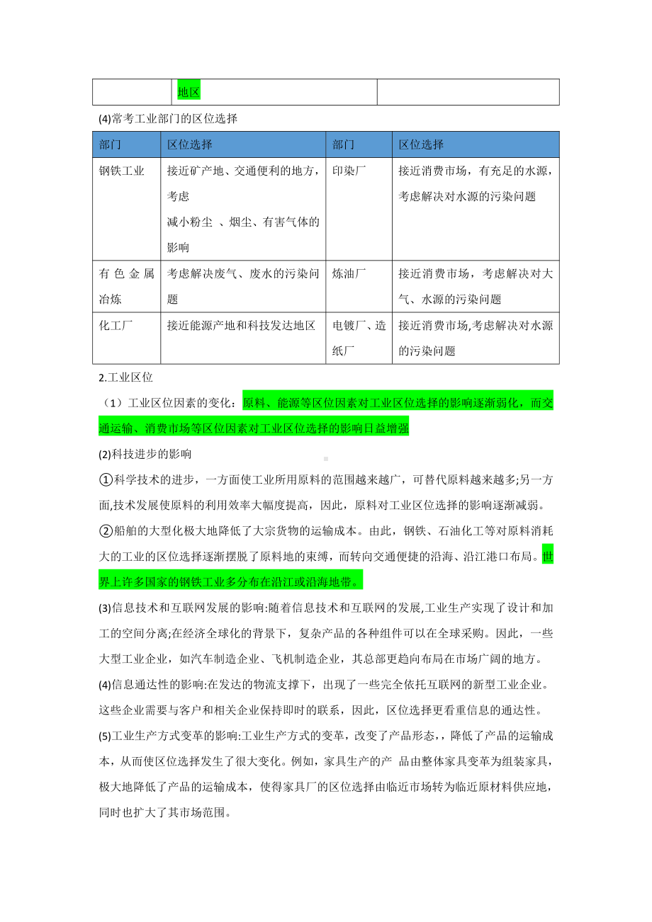 （2019新教材）人教版高中地理必修第二册第三章产业区位因素第二节工业区位因素及其变化（基础知识+重难点+检测） 讲义.docx_第3页