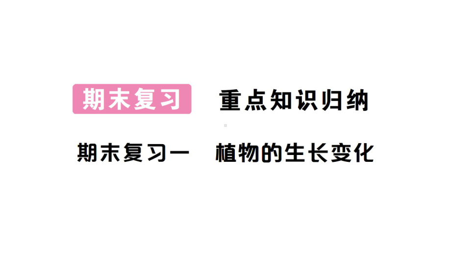 2021新教科版四年级下册科学期末复习一 植物的生长变化ppt课件.ppt_第1页