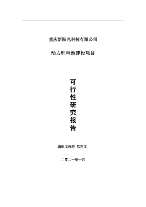 动力锂电池项目可行性研究报告-用于立项备案.wps