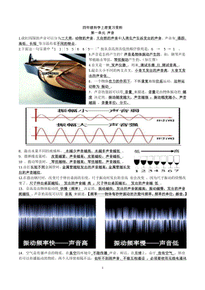 （2021）教科版四年级上册《科学》期末知识点复习（word图文版）.doc