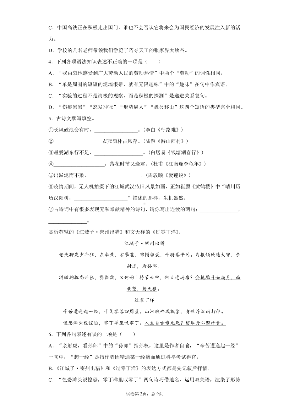 黑龙江省绥化市2020年中考语文试题.docx_第2页