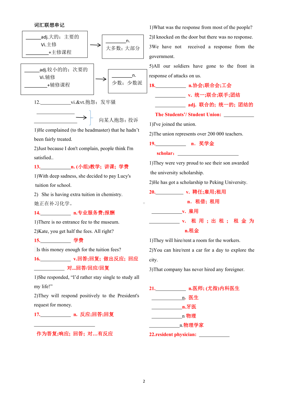 （2019版）新人教版高中英语必修第三册Unit 2 Morals and Virtues词汇学案（无答案）.docx_第2页