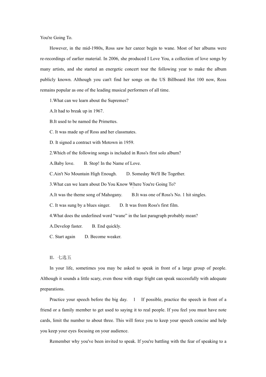 （2019版）新人教版高中英语必修第二册Unit 5 Discovering Useful Structures & Listening and Talking 课后提升练（含答案）.docx_第3页