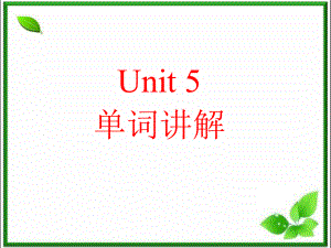 （2019版）新人教版高中英语必修第三册Unit 5 重点词汇词组讲解 ppt课件.ppt