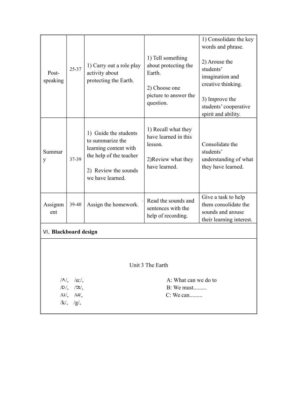 Unit 3 The Earth-Vowels & consonants ʌ aɒ ɔuu k g -教案、教学设计-省级公开课-牛津深圳版(配套课件编号：60127).docx_第3页