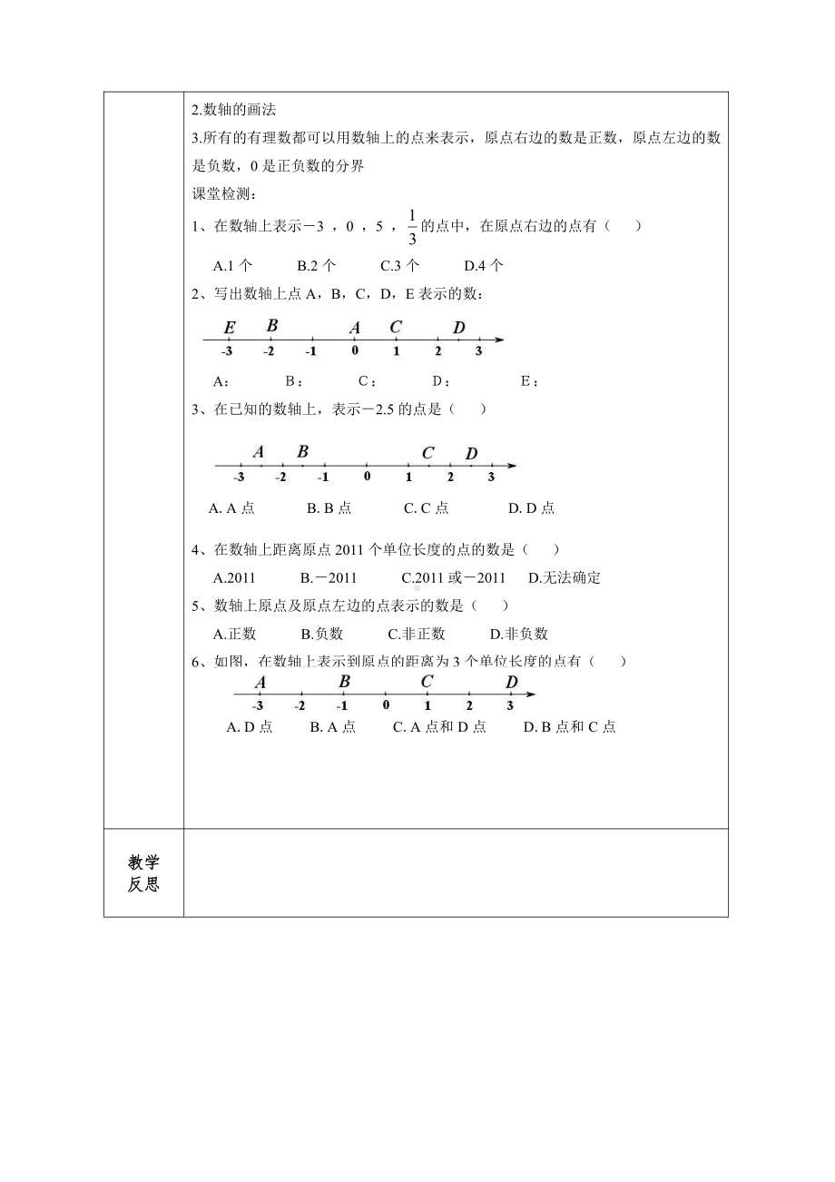 第一章 有理数-一 对有理数的认识-1.2 用数轴上的点表示有理数-教案、教学设计-市级公开课-北京版七年级上册数学（配套课件编号：8036f）.doc_第2页