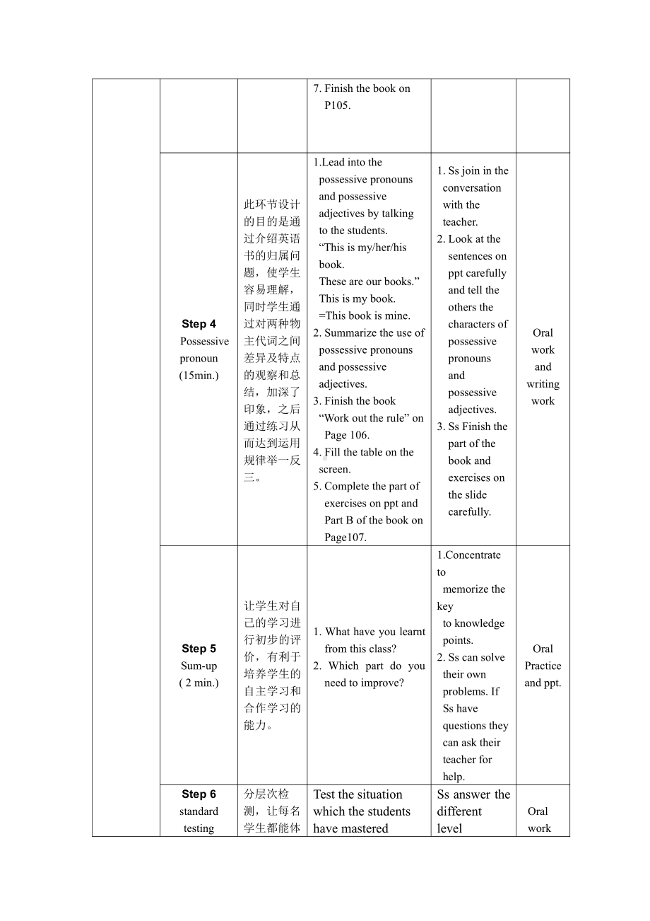 Unit 8 Collecting things-Personal pronouns & Possessive adjectives and possessive pronouns-教案、教学设计-市级公开课-牛津深圳版(配套课件编号：103e9).doc_第3页