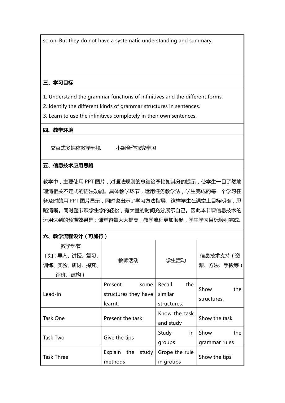 Unit 2 Great minds-Grammar：Infinitives after nouns-教案、教学设计-省级公开课-牛津深圳版九上(配套课件编号：70df1).doc_第2页