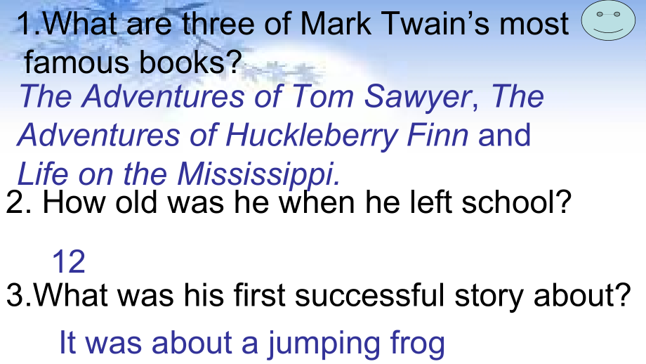 Unit 7 The Adventures of Tom Sawyer-Listening ﹠Speaking A jumping frog-ppt课件-(含教案+视频)-市级公开课-牛津深圳版九上(编号：d0337).zip