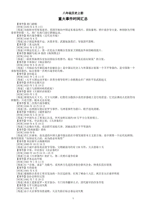 初中历史部编版八年级上册近代史重大事件时间汇总（都是考点）.docx（5页）