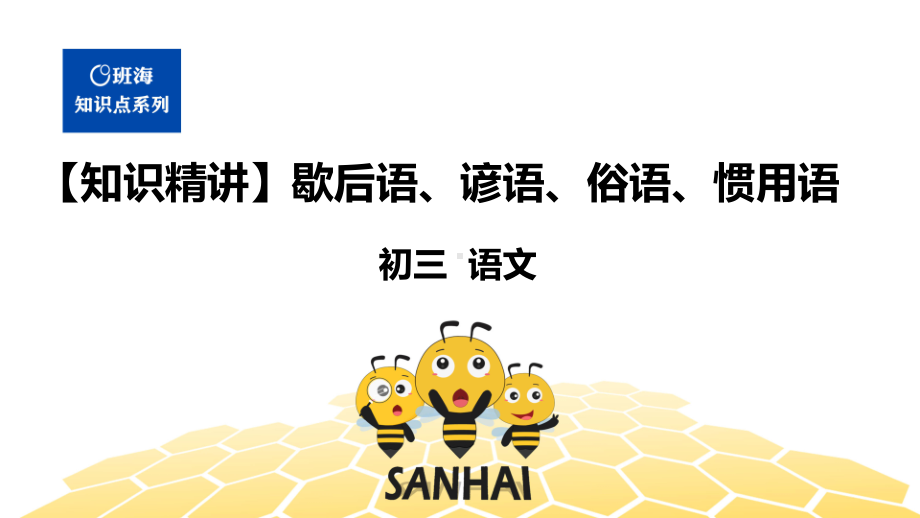 语文九年级 （知识精讲）2.词语(3)歇后语、谚语、俗语、惯用语.pptx_第1页