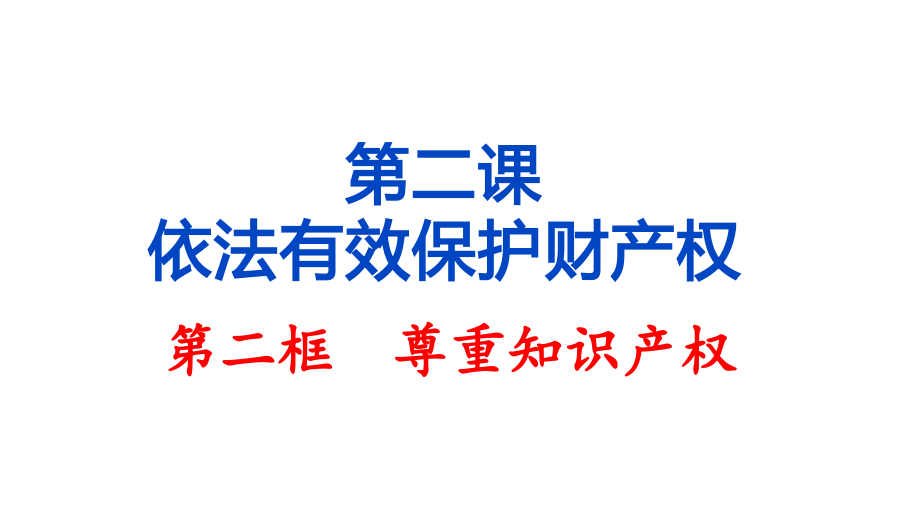 2.2 尊重知识产权 ppt课件-统编版高中政治 选择性必修2法律与生活.rar