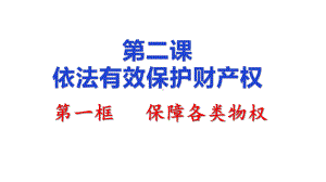 （部编）统编版高中政治 选择性必修2法律与生活2.1 保障各类物权ppt课件.pptx（29页）