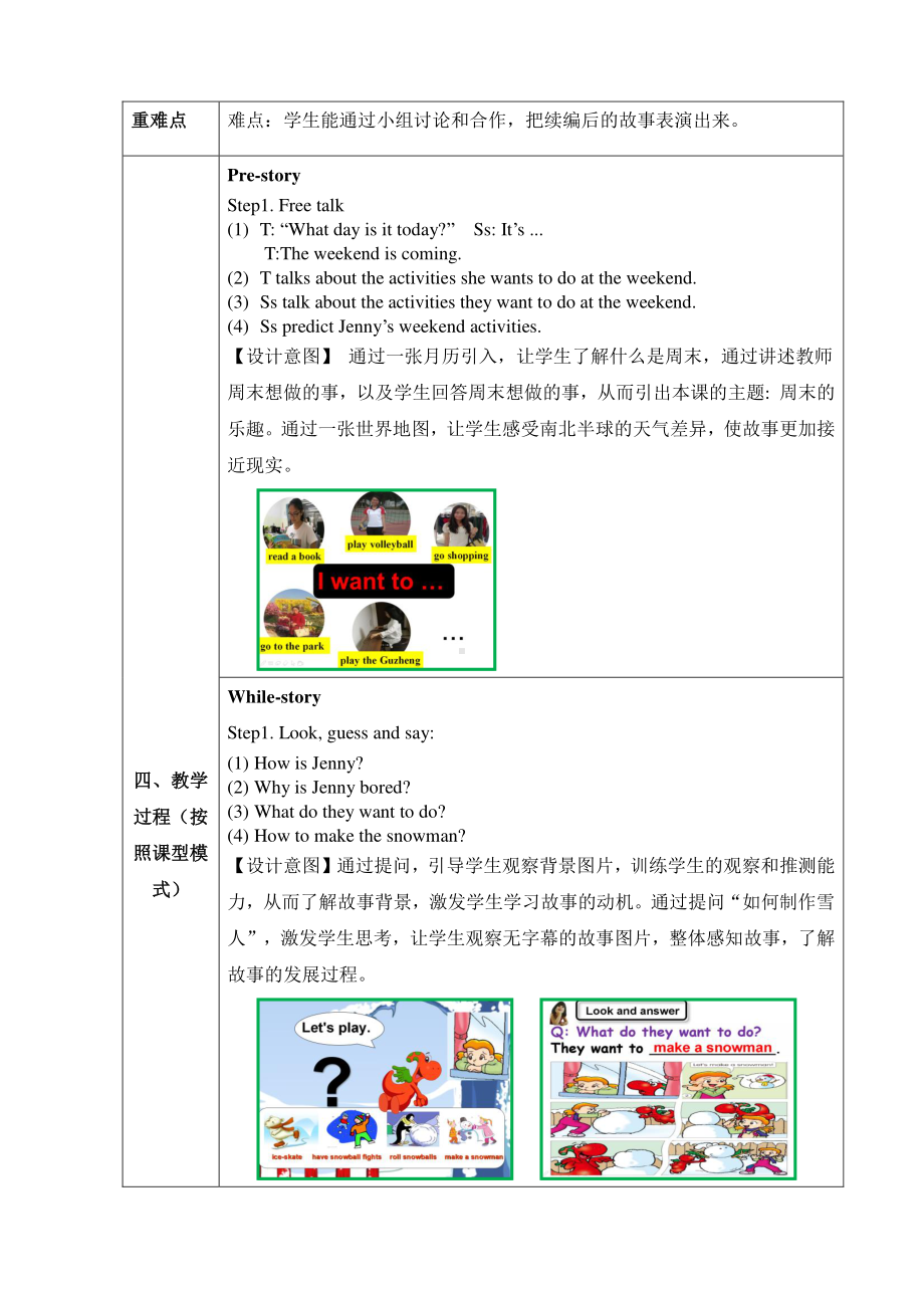 （广东）粤人版四年级下册-Unit 8 Weekend Fun-Lesson 1-教案、教学设计--(配套课件编号：b0f55).doc_第2页