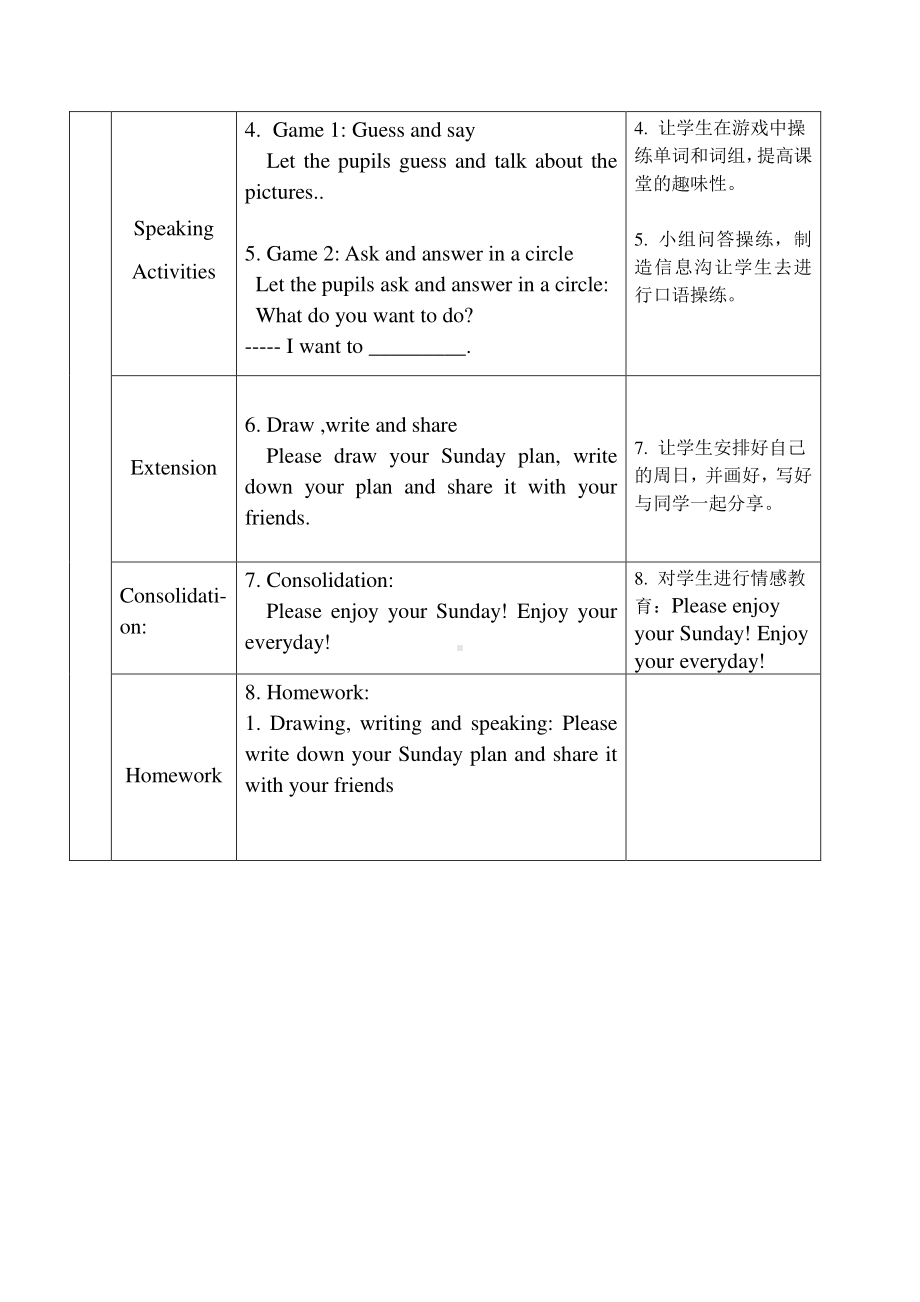 （广东）粤人版四年级下册-Unit 8 Weekend Fun-Lesson 1-教案、教学设计--(配套课件编号：a0bc3).doc_第3页