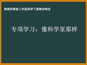 南京市苏教版小学科学二年级下册《专项学习：像科学家那样》课件.ppt