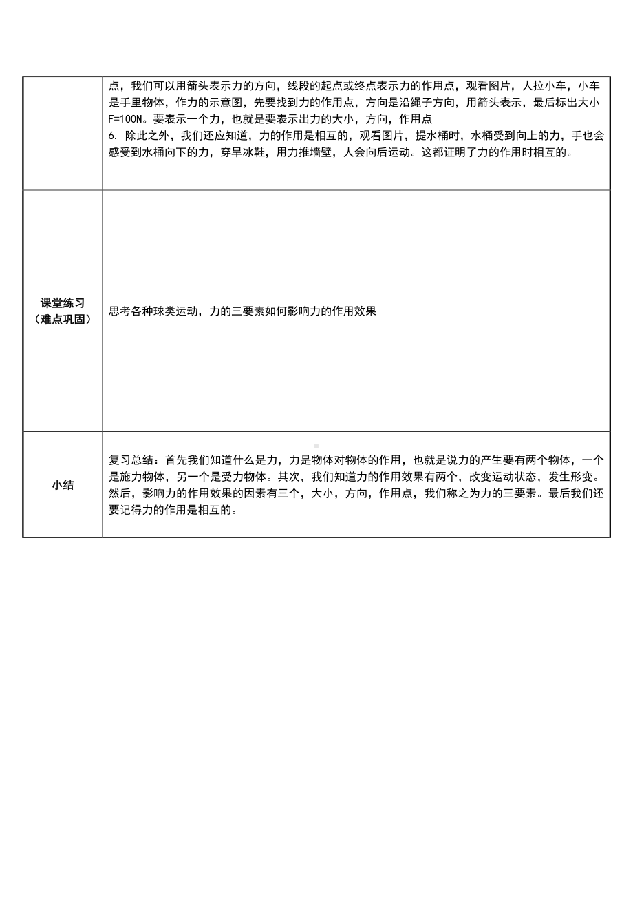 人教版物理八年级下册：7.1《力》教案(1).docx_第2页