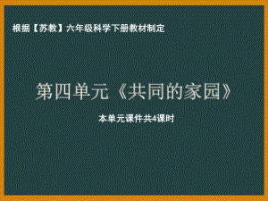 南京市苏教版科学六年级下册第四单元《共同的家园》全部课件（共4课时）.pptx