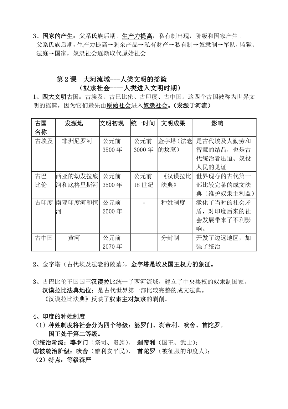 人教版九年级上册历史知识点归纳总结.doc_第2页