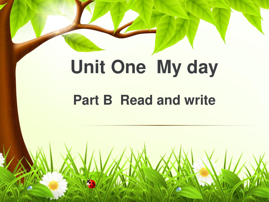 五年级英语下册课件-Unit 1 My day PartB Read and write人教PEP版.ppt_第1页