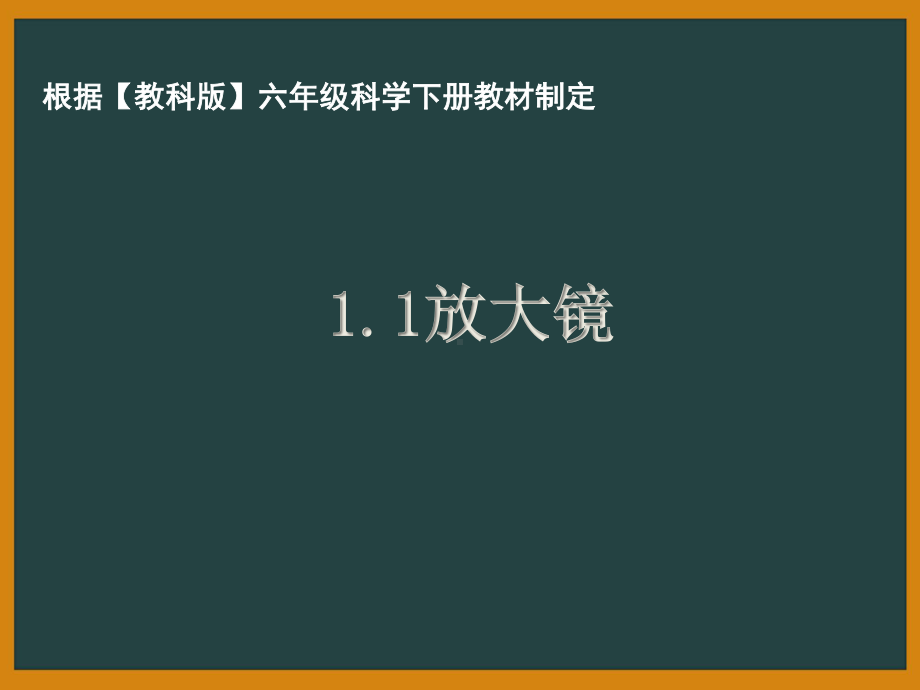 杭州市教科版六年级科学下册第一单元《1.1放大镜》课件.pptx_第1页