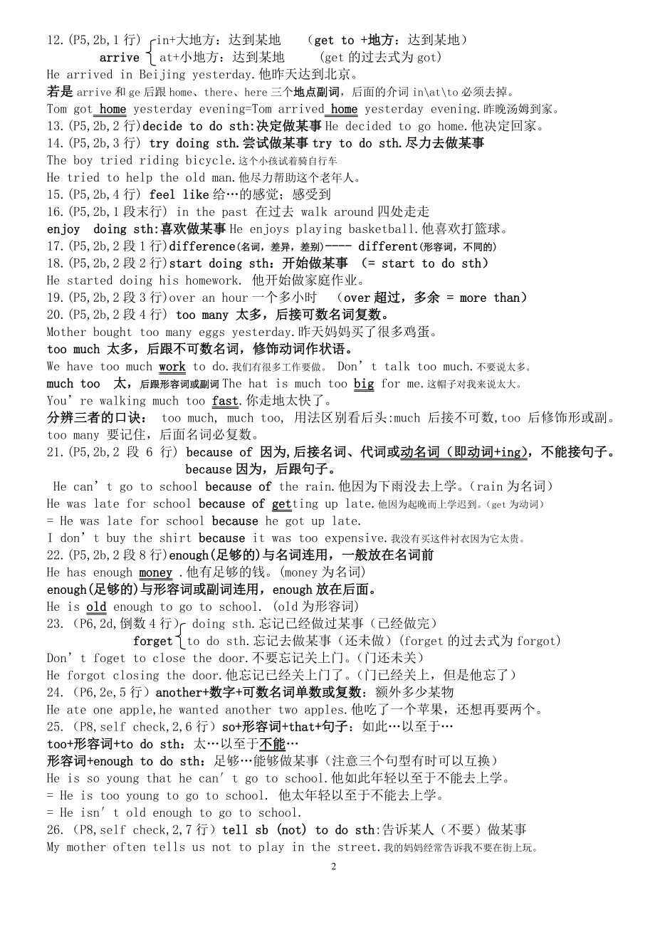 八年级上册英语语法、短语和知识点总结.doc_第2页