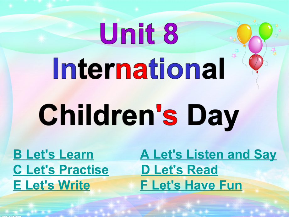 湘少版六年级下册-Unit 8 International Children's Day.-ppt课件-(含教案+视频+素材)--(编号：40639).zip