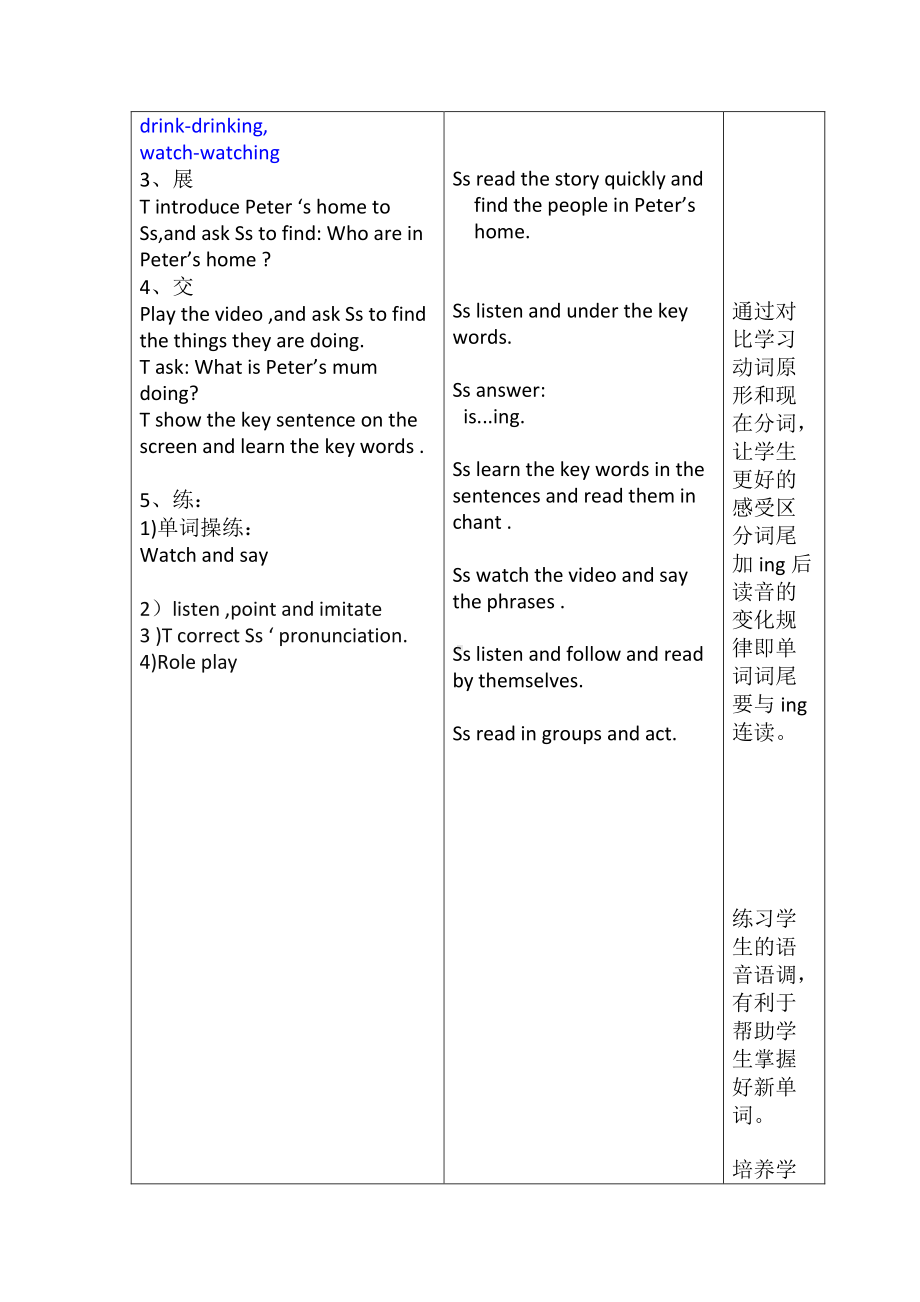 湘少版四年级下册-Unit 5 Peter is writing.-教案、教学设计-公开课-(配套课件编号：f003a).docx_第3页