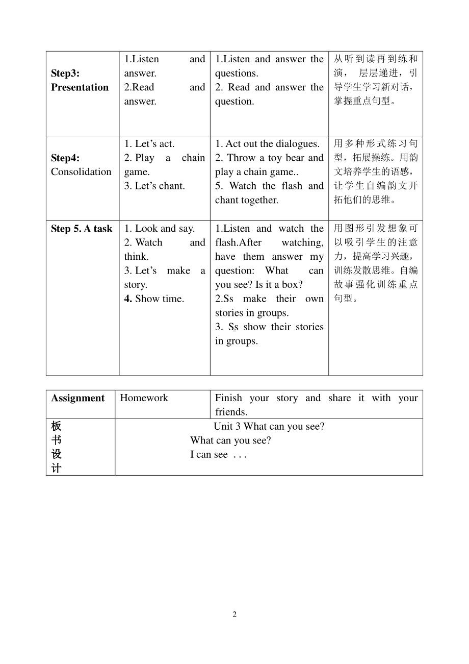 湘少版四年级下册-Unit 3 What can you see -教案、教学设计-部级优课-(配套课件编号：1013d).doc_第2页