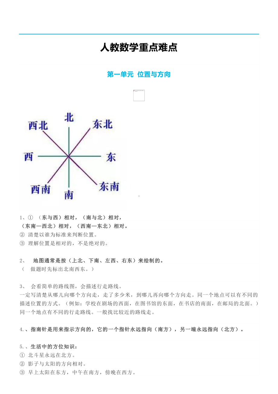 （预习重点总结）三年级数学下册.docx_第1页