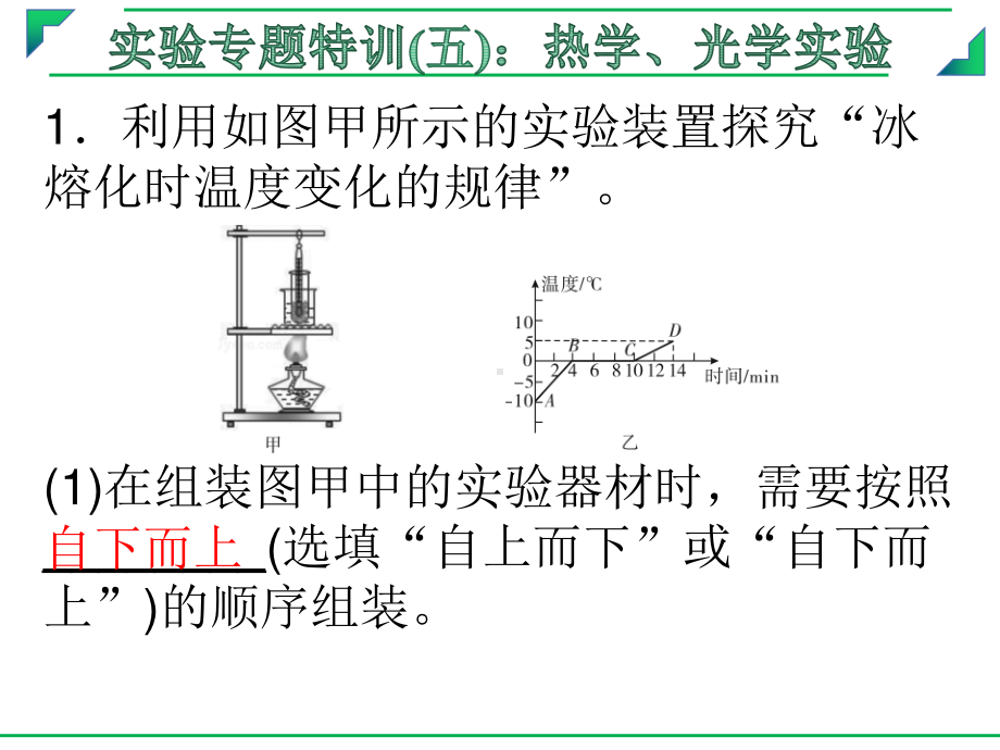 2021年中考物理复习实验专题课件：热学、光学实验专题.pptx_第2页