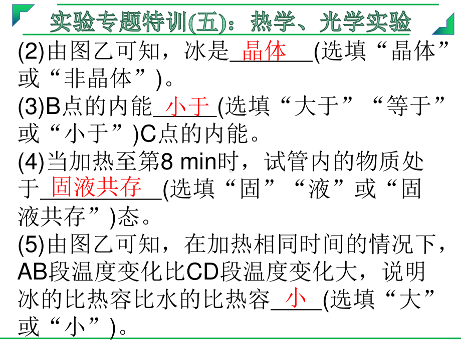 2021年中考物理复习实验专题课件：热学、光学实验专题.pptx_第3页