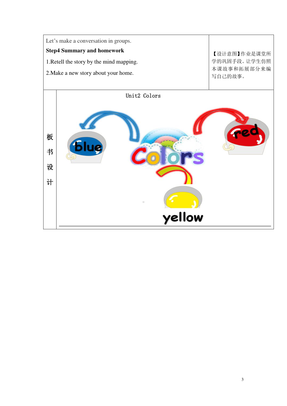 （广东）粤人版三下Unit 2 Colors-Lesson 1-教案、教学设计--(配套课件编号：20149).doc_第3页