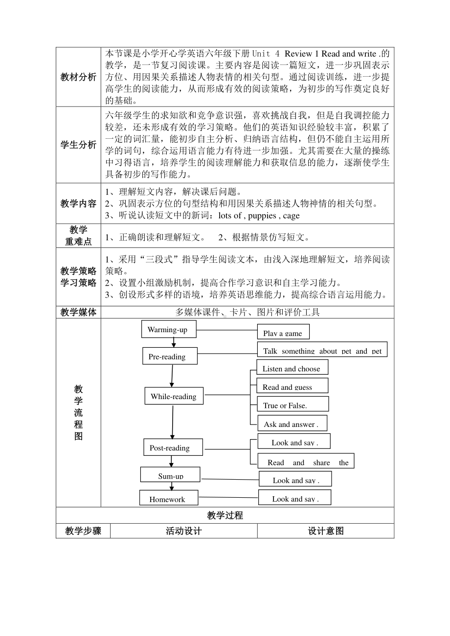 （广东）粤人版六年级下册-Review 2-Lesson 2-教案、教学设计--(配套课件编号：a182b).doc_第1页