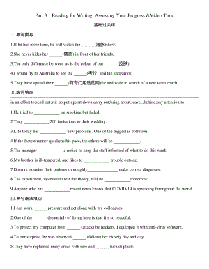 （新教材）人教（2019）版英语必修第二册UNIT 2：Part 3　Reading for Writing, Assessing Your Progress &Video Time同步作业.docx