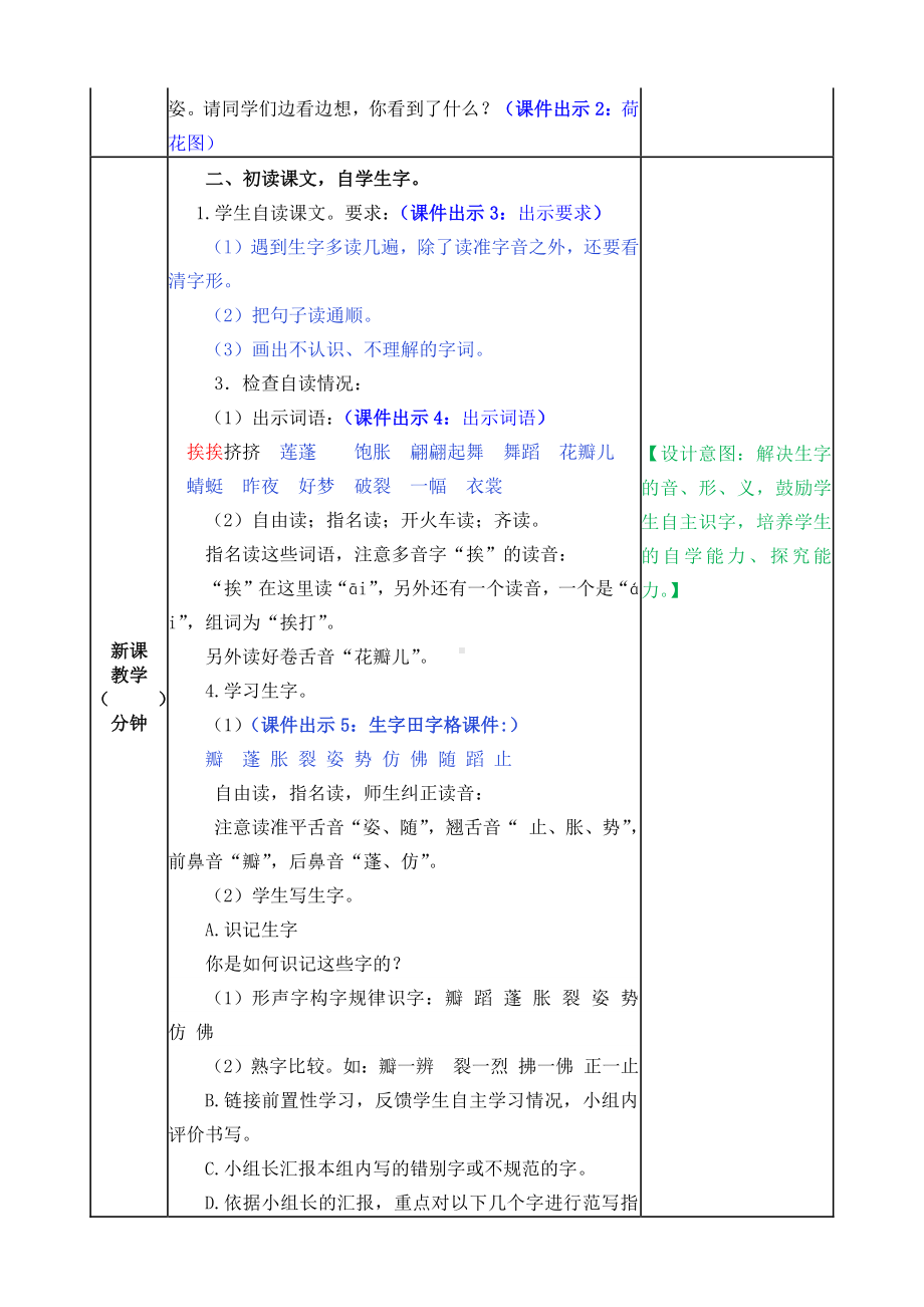 三年级语文下册教案-第1单元 3《荷花》人教部编版(11).doc_第2页