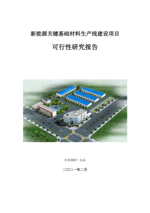 新能源关键基础材料生产建设项目可行性研究报告.doc