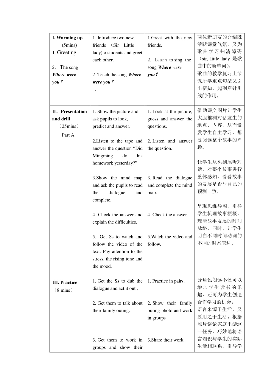 湘少版五年级下册英语-Unit 10 Where were you yesterday -教案、教学设计--(配套课件编号：a0183).doc_第2页