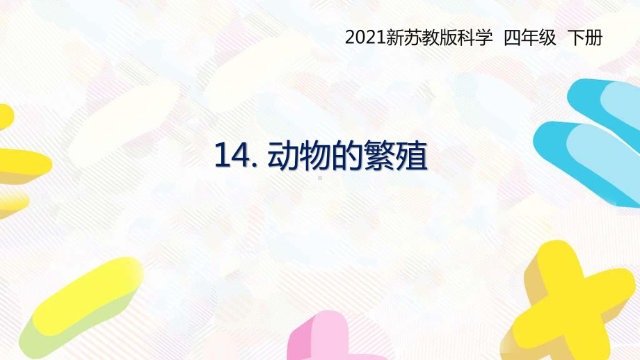 2021扬州新苏教版四年级科学下册14.《动物的繁殖》课件.pptx_第1页