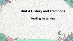 英语(2019新教材) 人教必修第二册Unit4Period 6 Reading for Writing课件.pptx