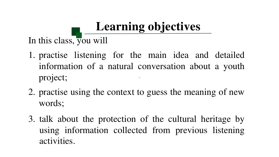 （新教材）人教版(2019) 高一英语 必修第二册 Unit1 Cultural HeritageListening and Speaking-课件.pptx_第2页