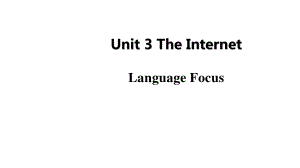 （新教材）人教版(2019) 高一英语 必修第二册Unit 3 The Internet-Period 3 Language Focus 课件.pptx