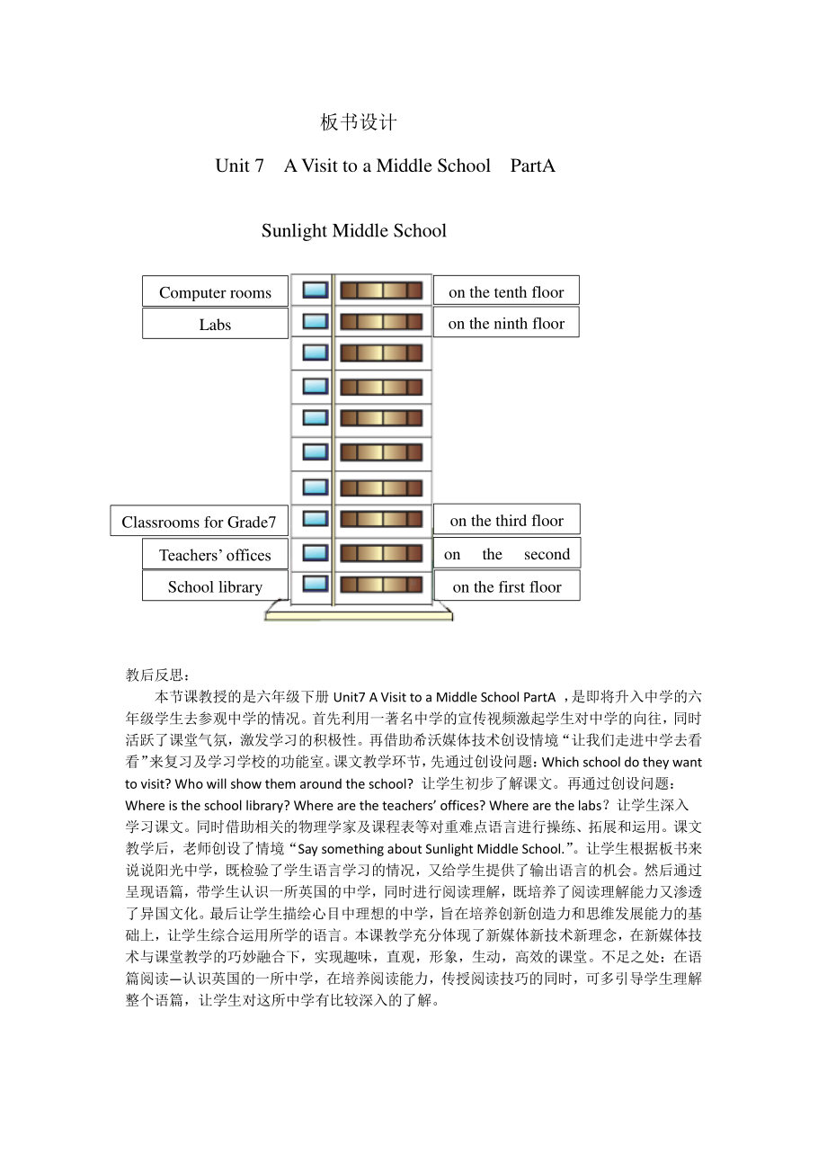 闽教版六年级下册-Unit 7 A Visit to a Middle School-Part A-教案、教学设计-公开课-(配套课件编号：60aa0).docx_第3页