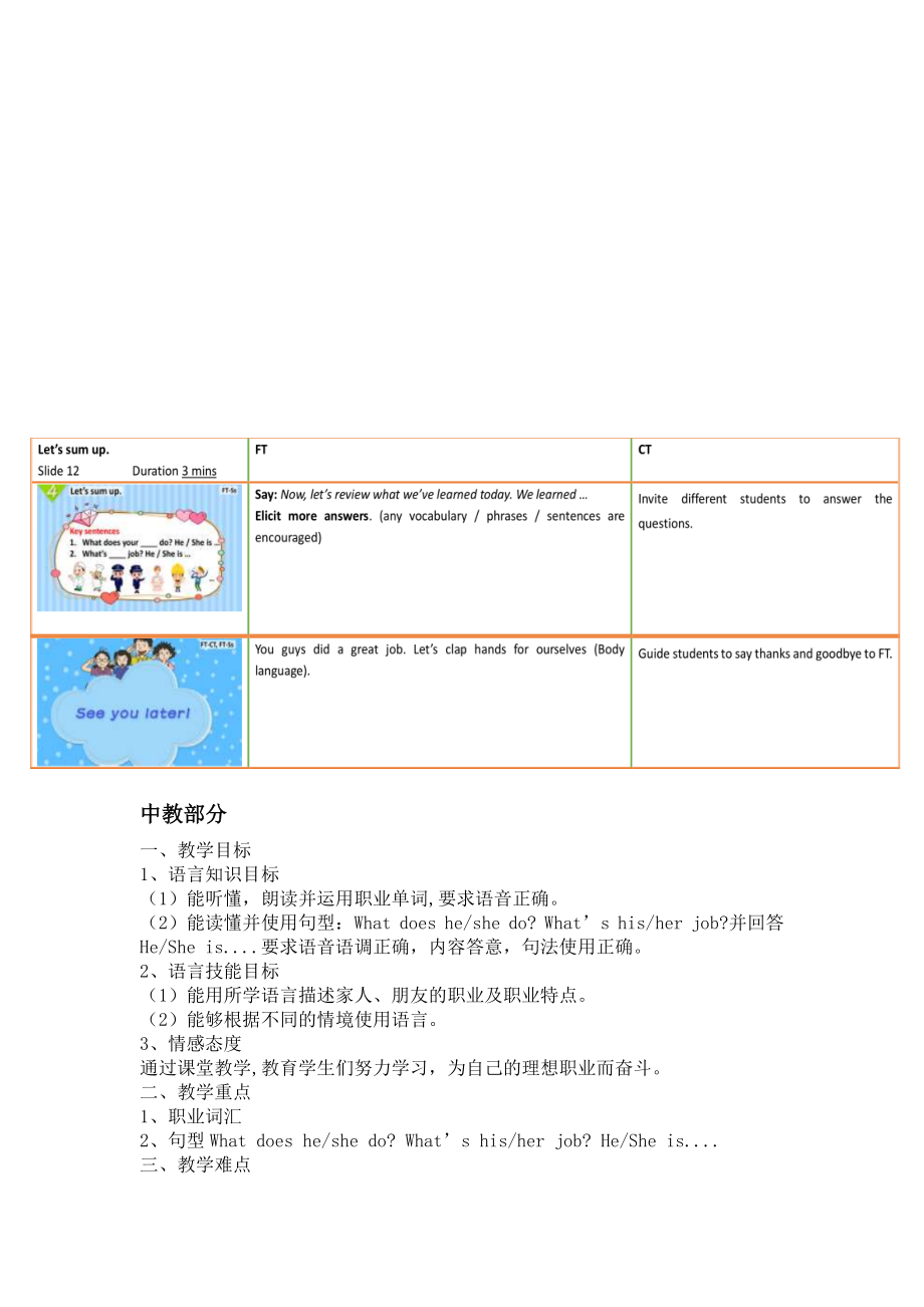 闽教版六年级下册-Unit 5 Occupation-Part C-教案、教学设计-公开课-(配套课件编号：c0113).doc_第3页