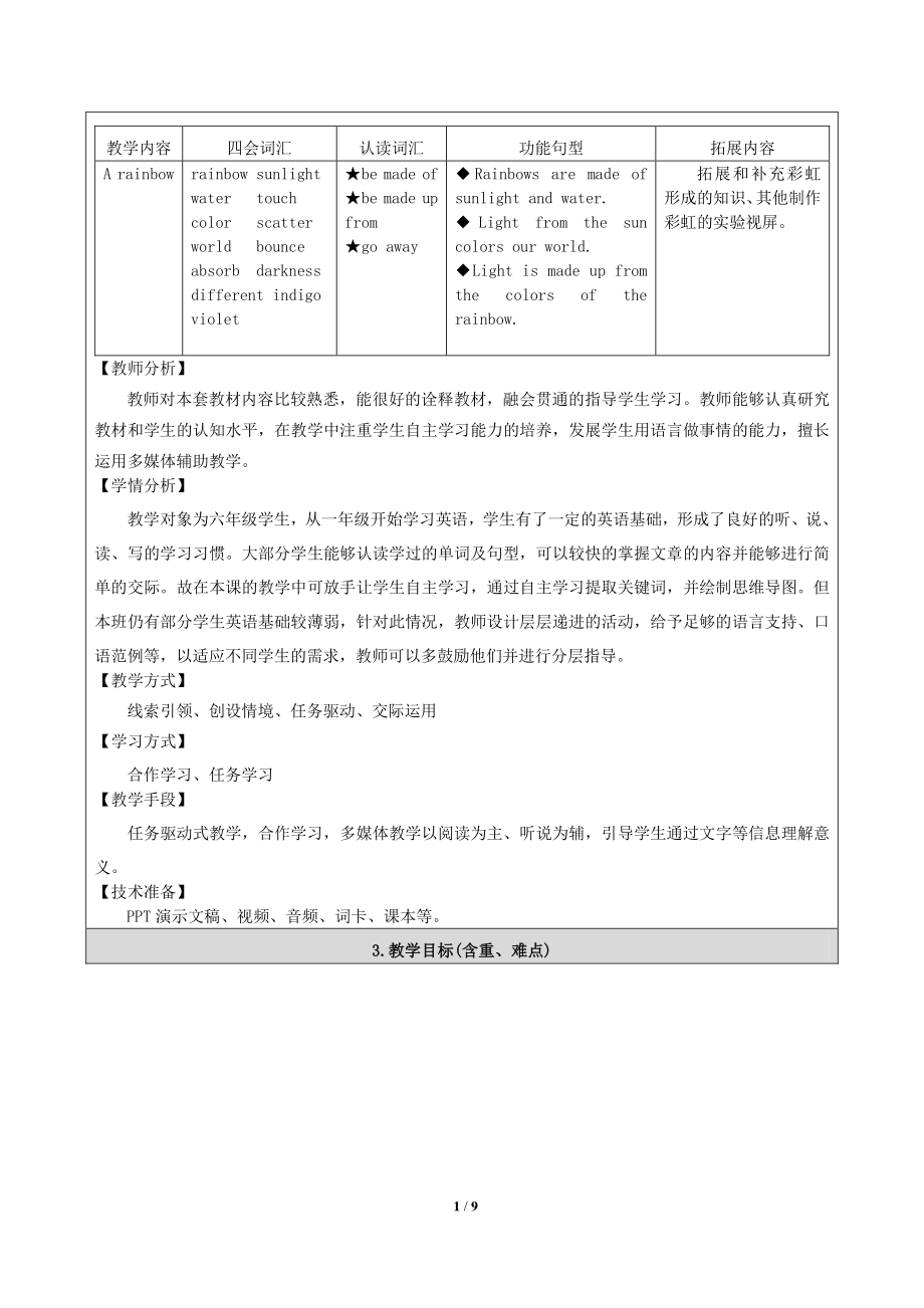 北京版六下UNIT FOUR WHAT'S THE WEATHER LIKE -Lesson 16-教案、教学设计-公开课-(配套课件编号：2031f).docx_第2页