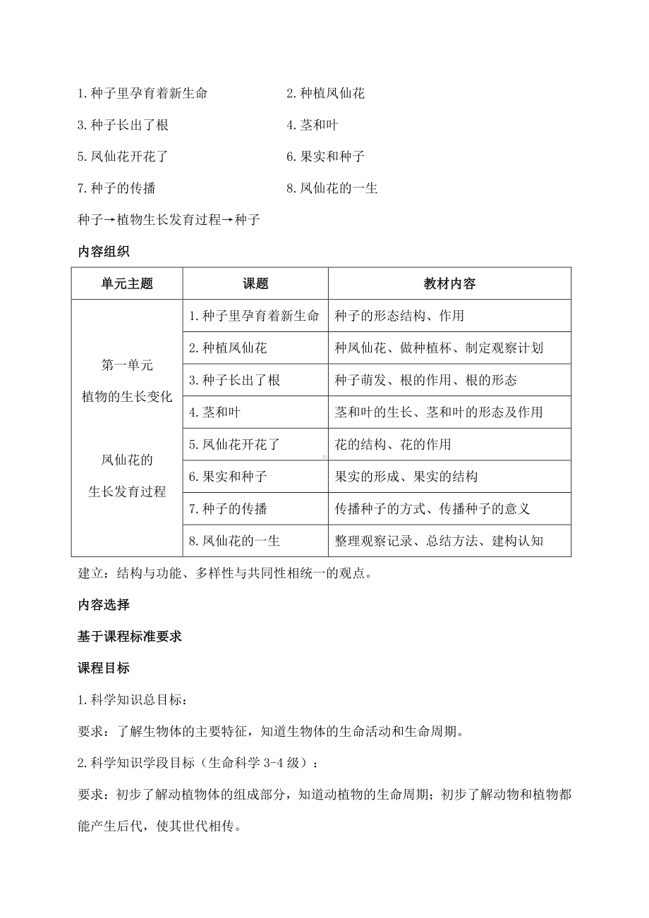 2021新教科版科学四年级下册第一单元《植物的生长变化》教材分析.docx_第2页