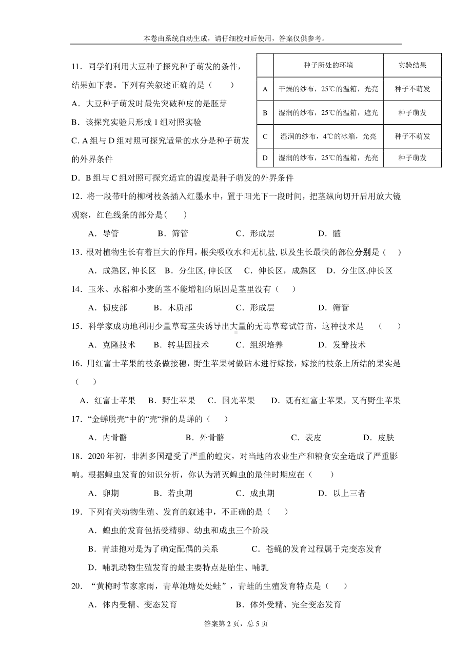 2020-2021学年度初2019级生物期中考试试卷-.docx_第2页