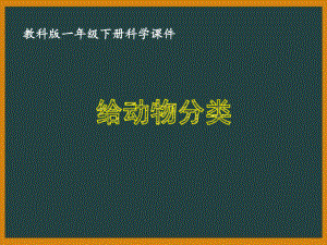 一年级科学下册第二单元教科版《2.6给动物分类》课件.PPTx